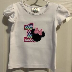 Blanks Boutique 12 months t-shirt. Embroidered appliquéd. 1st birthday. NWOT